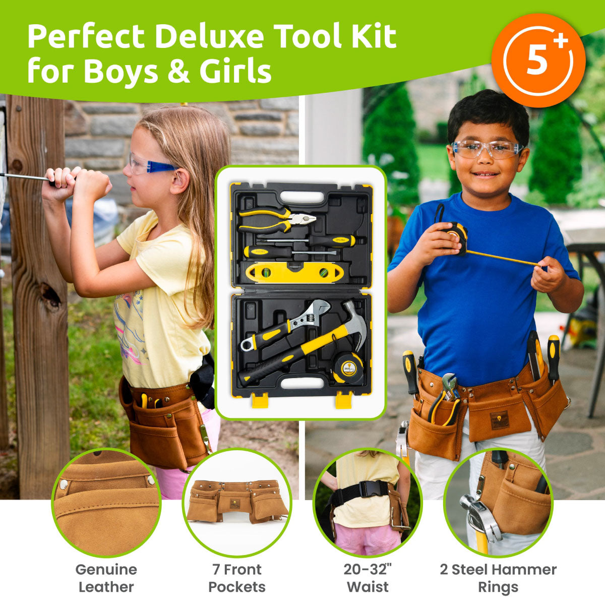SparkJump Kids' Deluxe Tool Set