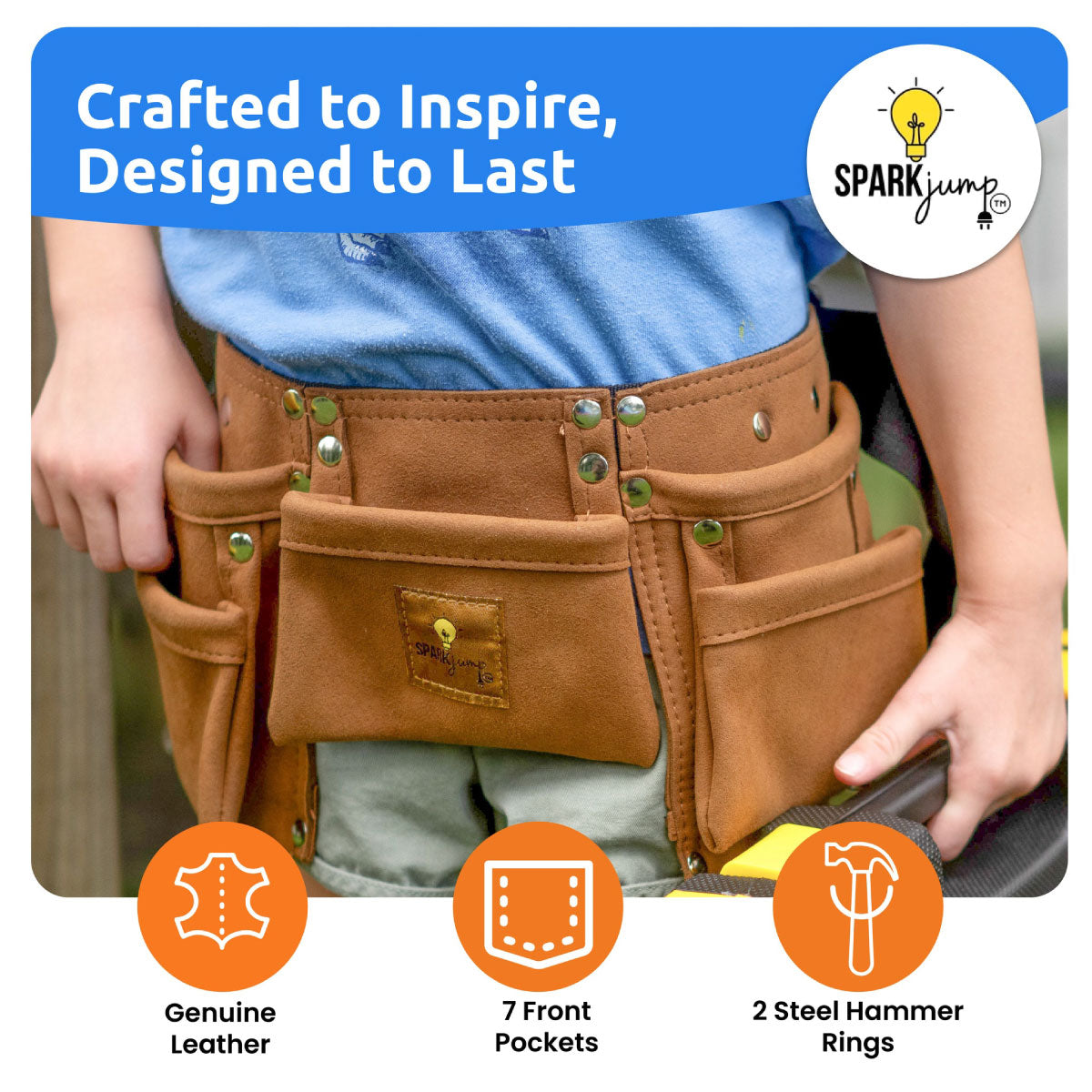 SparkJump Kids' Deluxe Tool Set