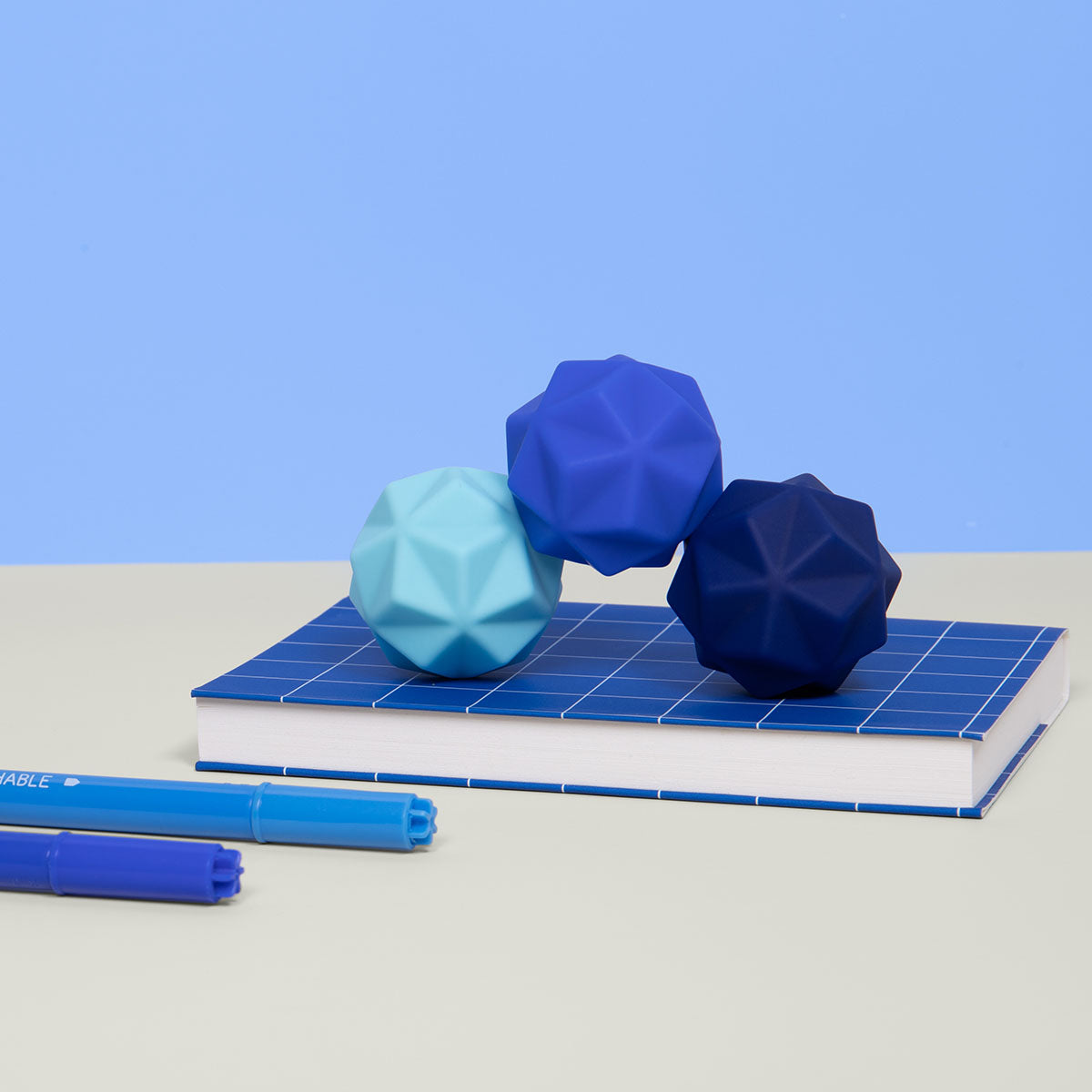 Speks Odds Silicone Magnet Fidget 3 Pack in Blue Peaks