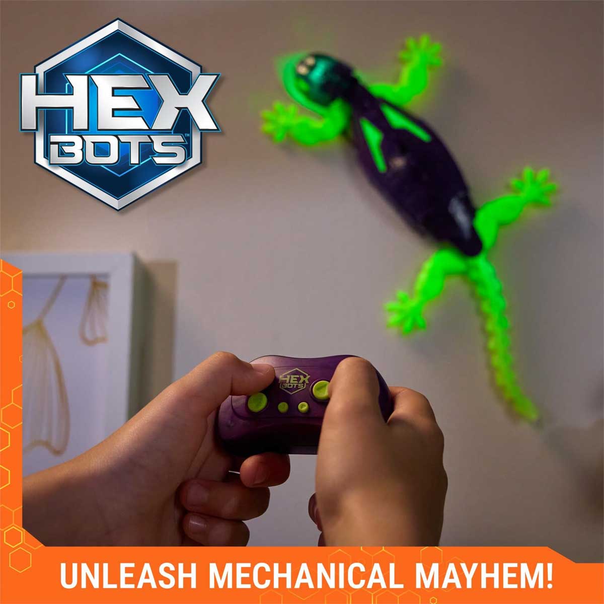 Spin Master - Hex Bots Glowing Wall Crawler Gecko