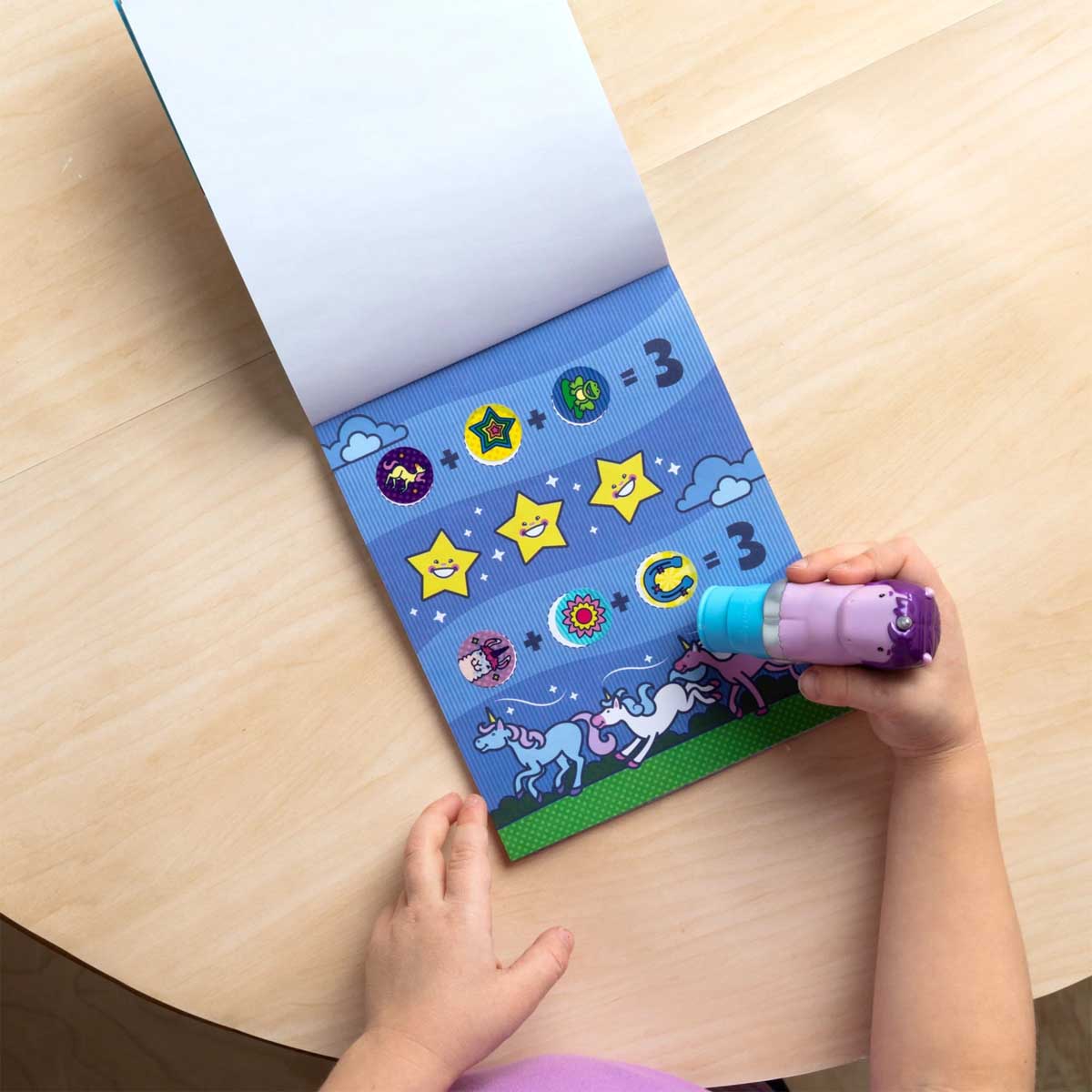 Melissa & Doug - Sticker WOW! Activity Pad & Sticker Stamper - Purple Unicorn