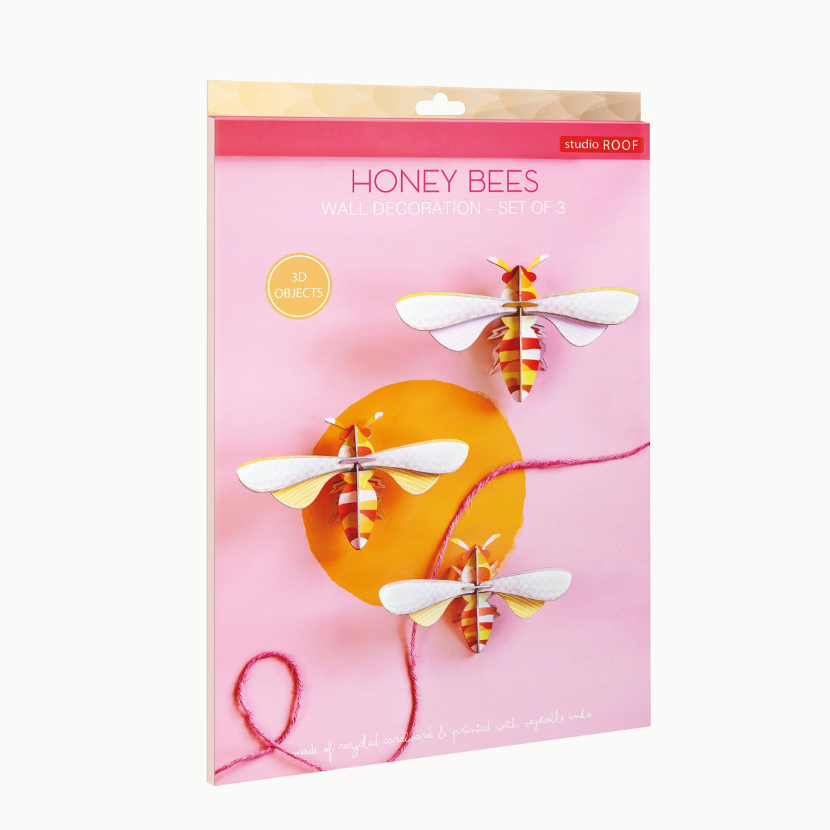 Studio Roof Honey Bees Wall Art, Set of 3