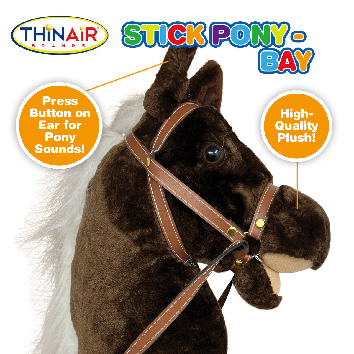 Brown Bay Stick Pony with Sounds