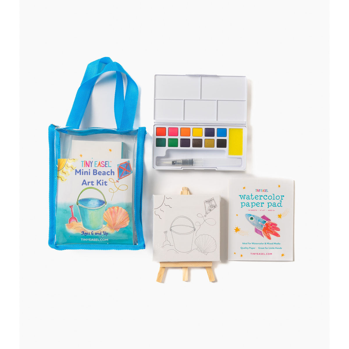 Beach Tiny Easel Mini Watercolor Art Kit