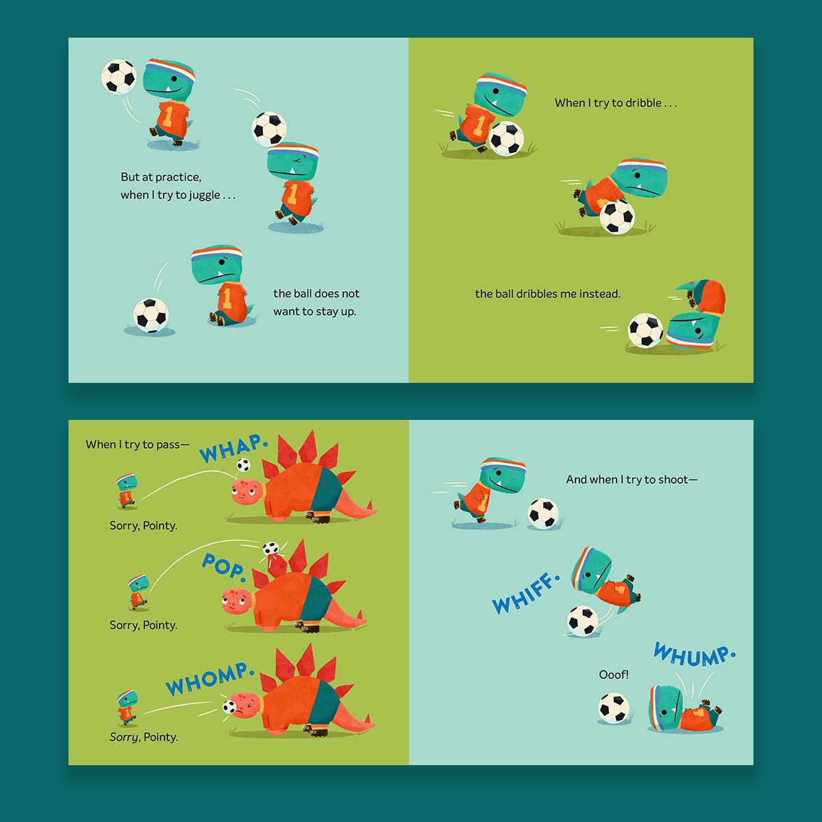 Chronicle - Tiny T. Rex Tries Soccer Hardcover Book