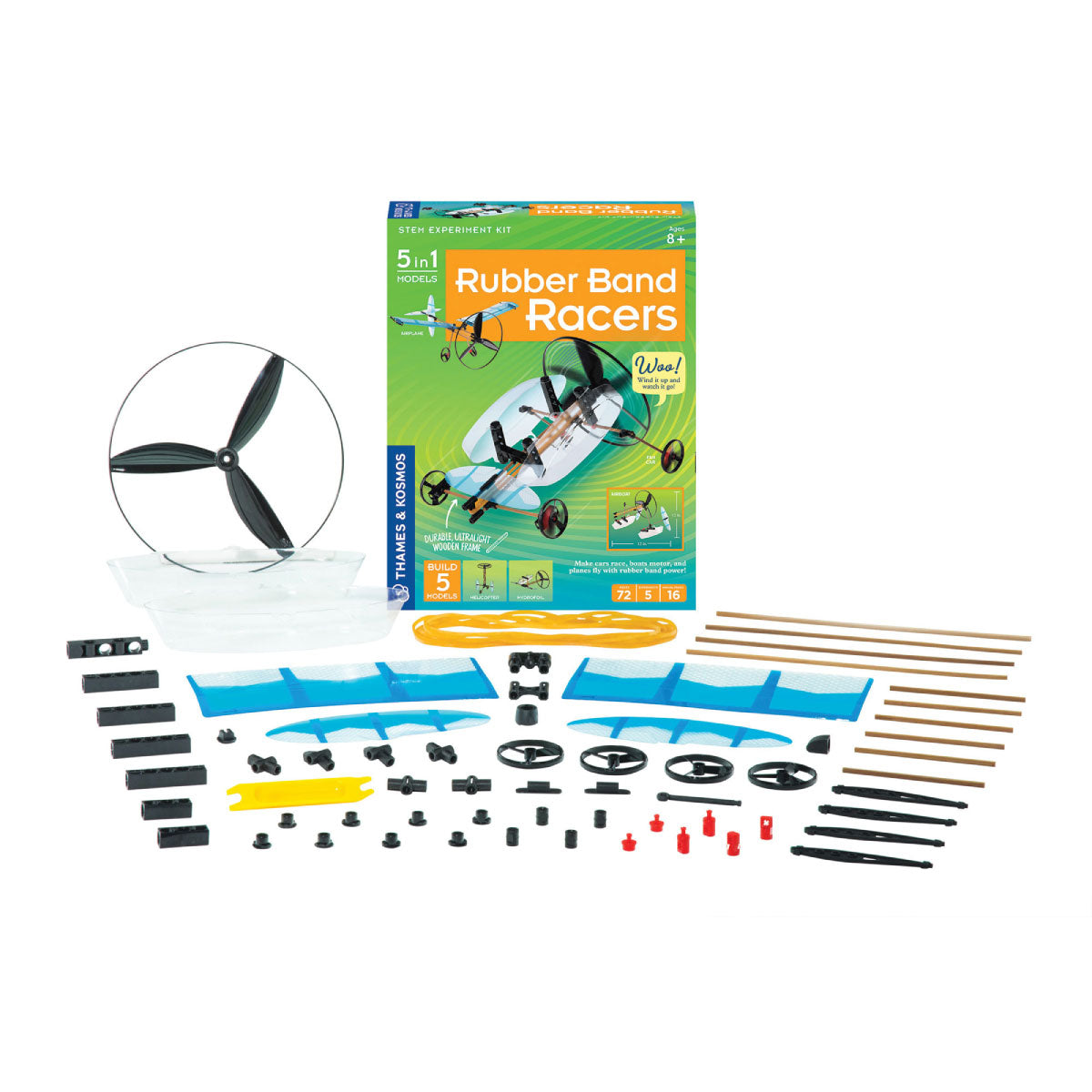 Thames & Kosmos Rubber Band Racers 5 in 1 Physics Kit