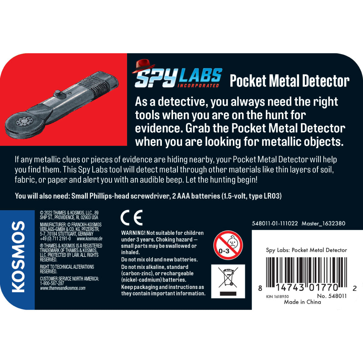 Spy Labs Pocket Metal Detector