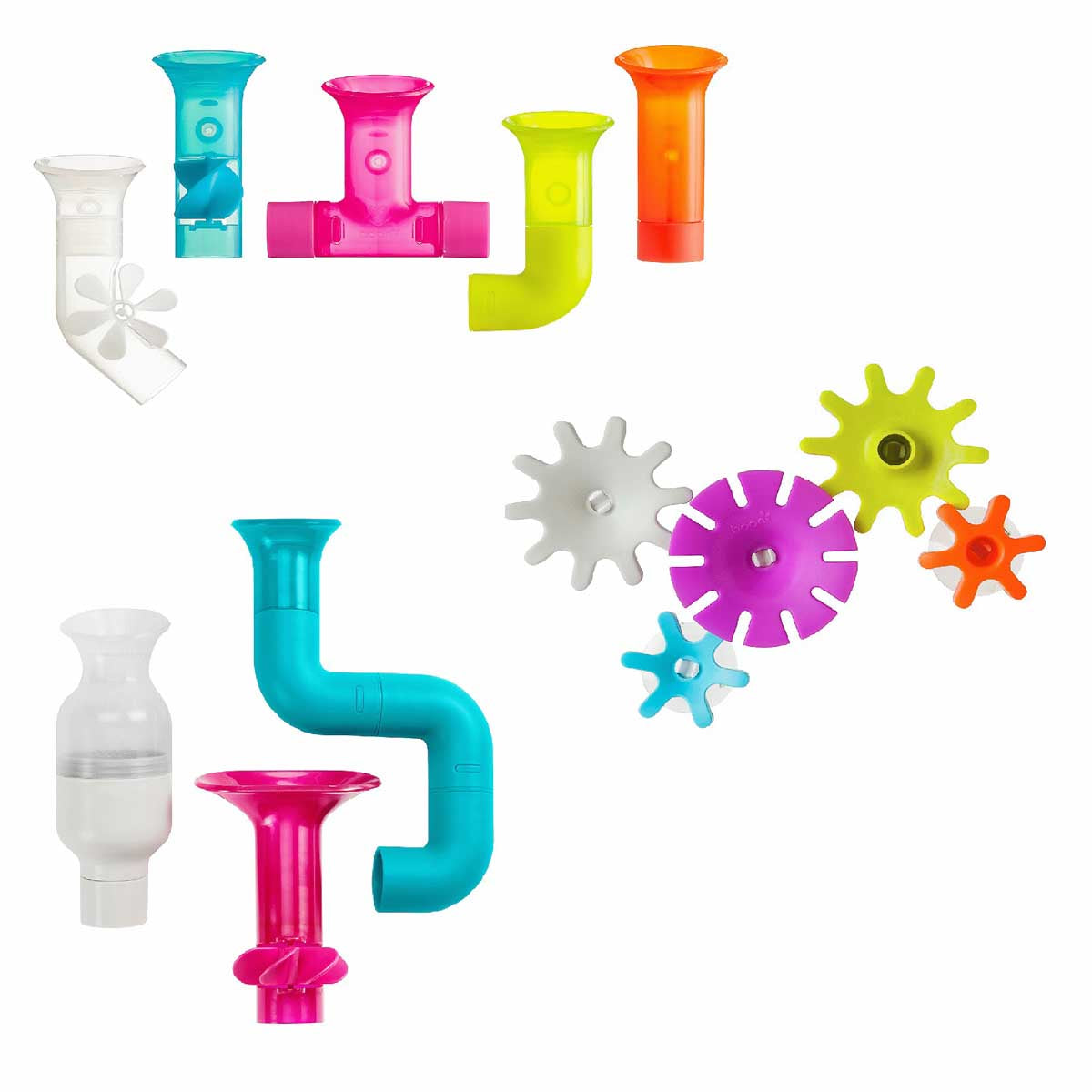 TOMY - Boon Pipes & Tubes & Cogs Building Bath Toy Bundle
