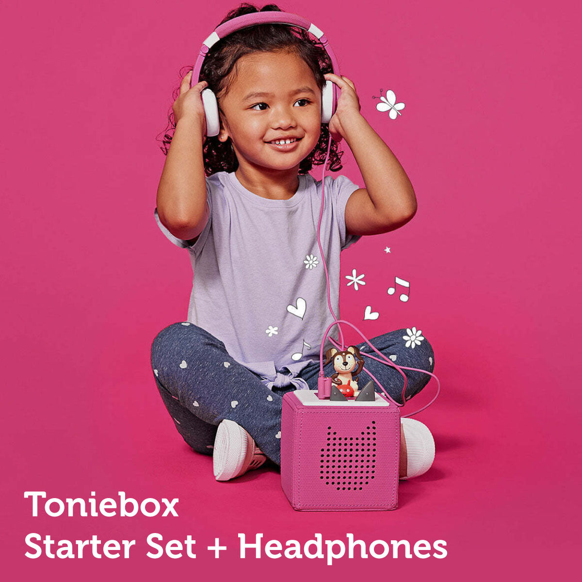 Tonies Pink Starter Box + Headphones Bundle