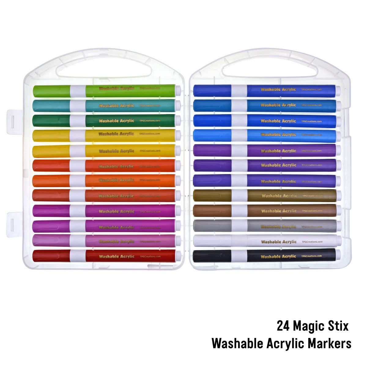 The Pencil Grip Co Magic Stix Washable Acrylic Markers Set of 24 Markers