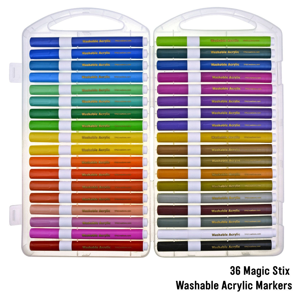 The Pencil Grip Co Magic Stix Washable Acrylic Markers Set of 36 Markers