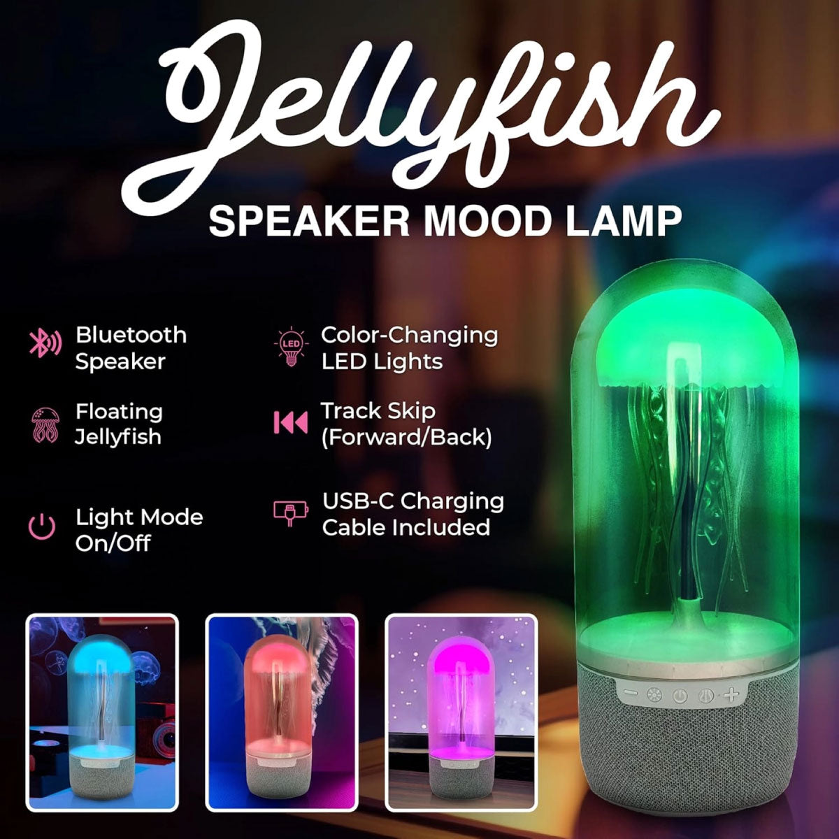 Trend Tech Jellyfish Mood Lamp Speaker