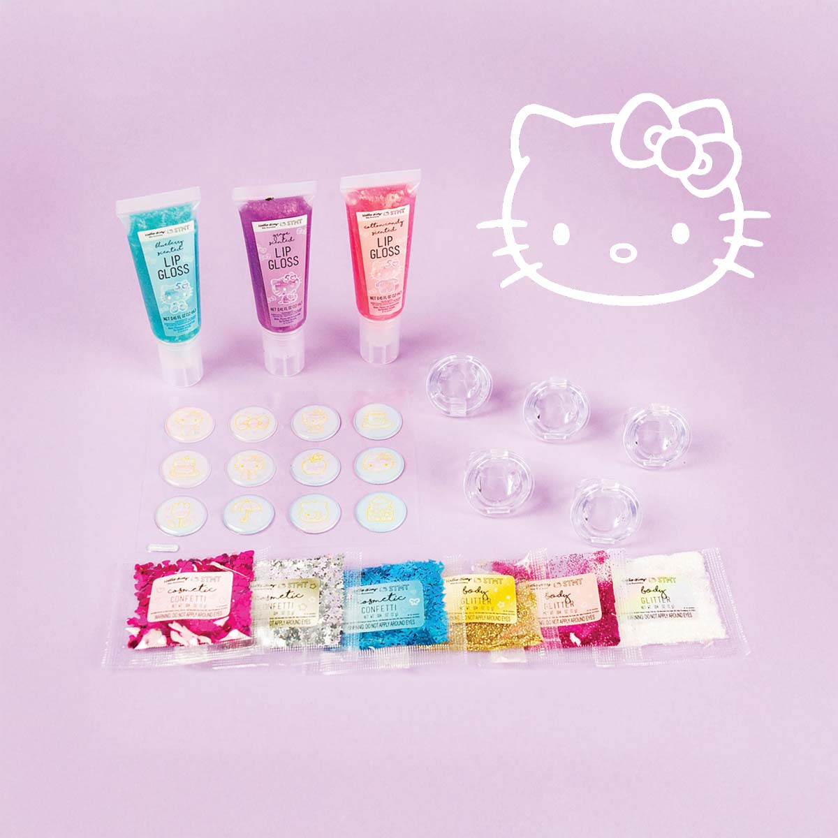 Hello Kitty 50th Anniversary STMT Shimmer Lip Gloss Rings Set