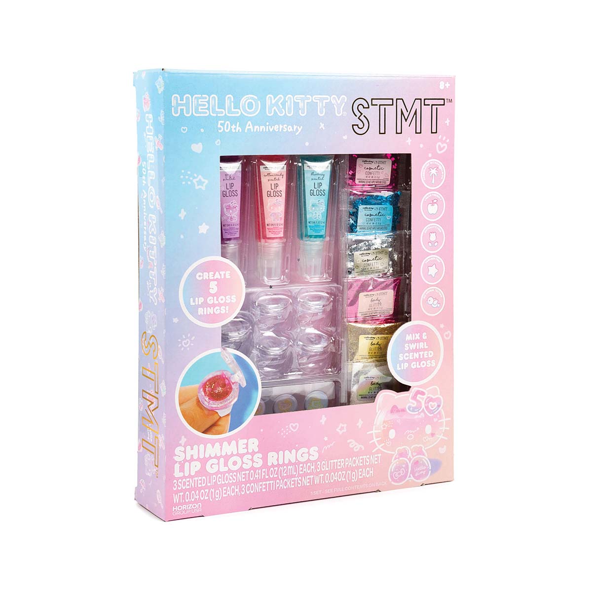Hello Kitty 50th Anniversary STMT Shimmer Lip Gloss Rings Set