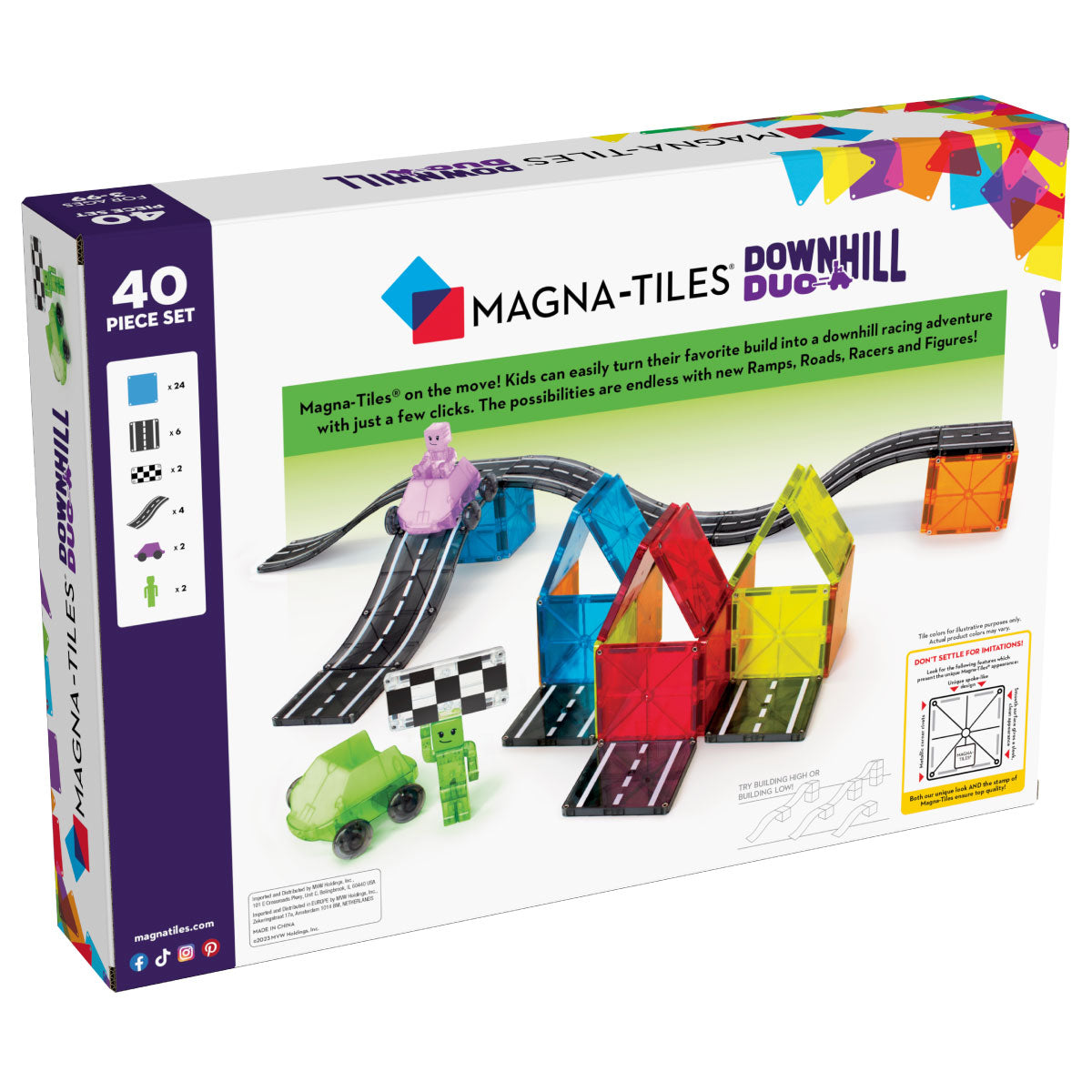 MagnaTiles Downhill Duo 40 Piece Set