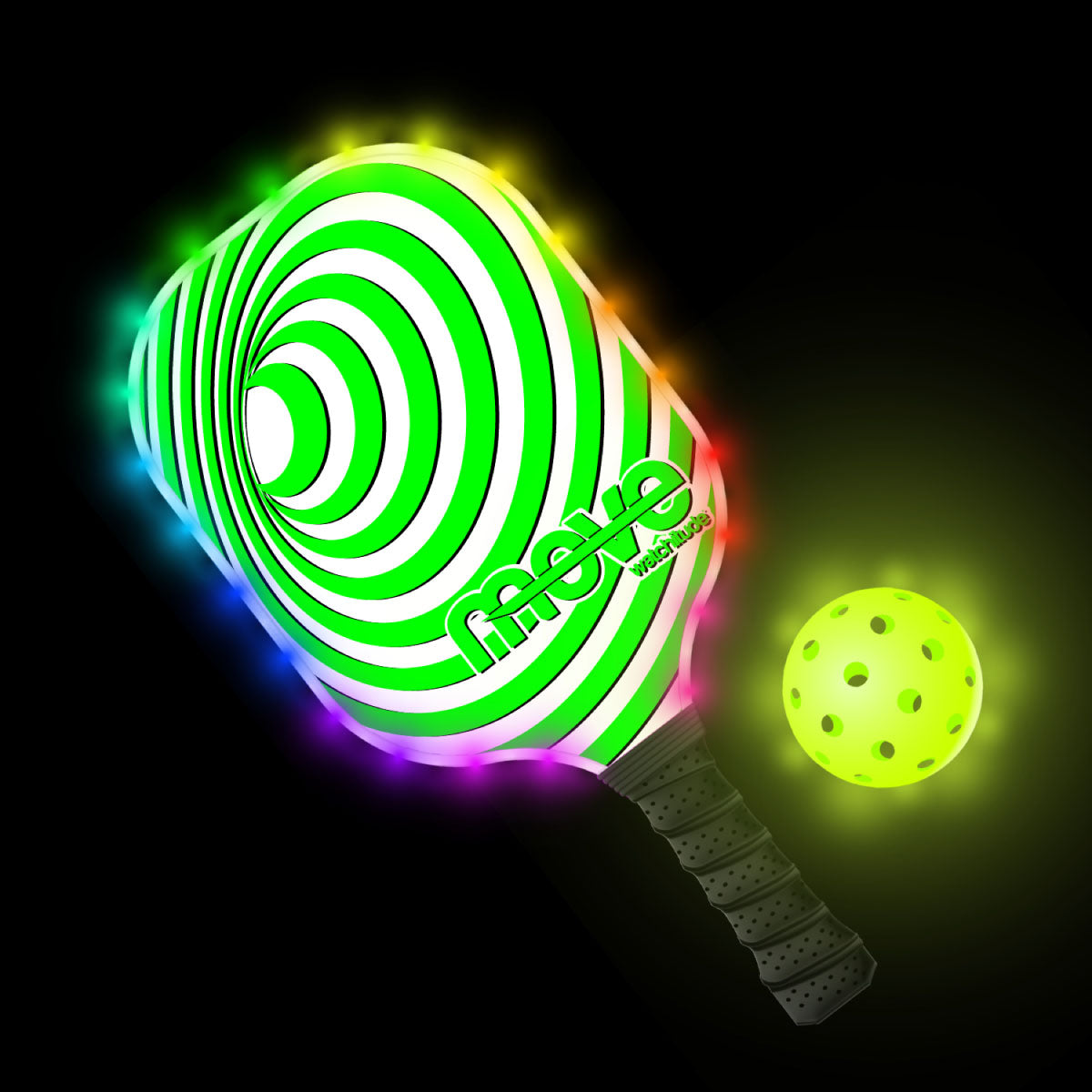 LED Light-Up Pickleball 10’ Net & Paddle Set