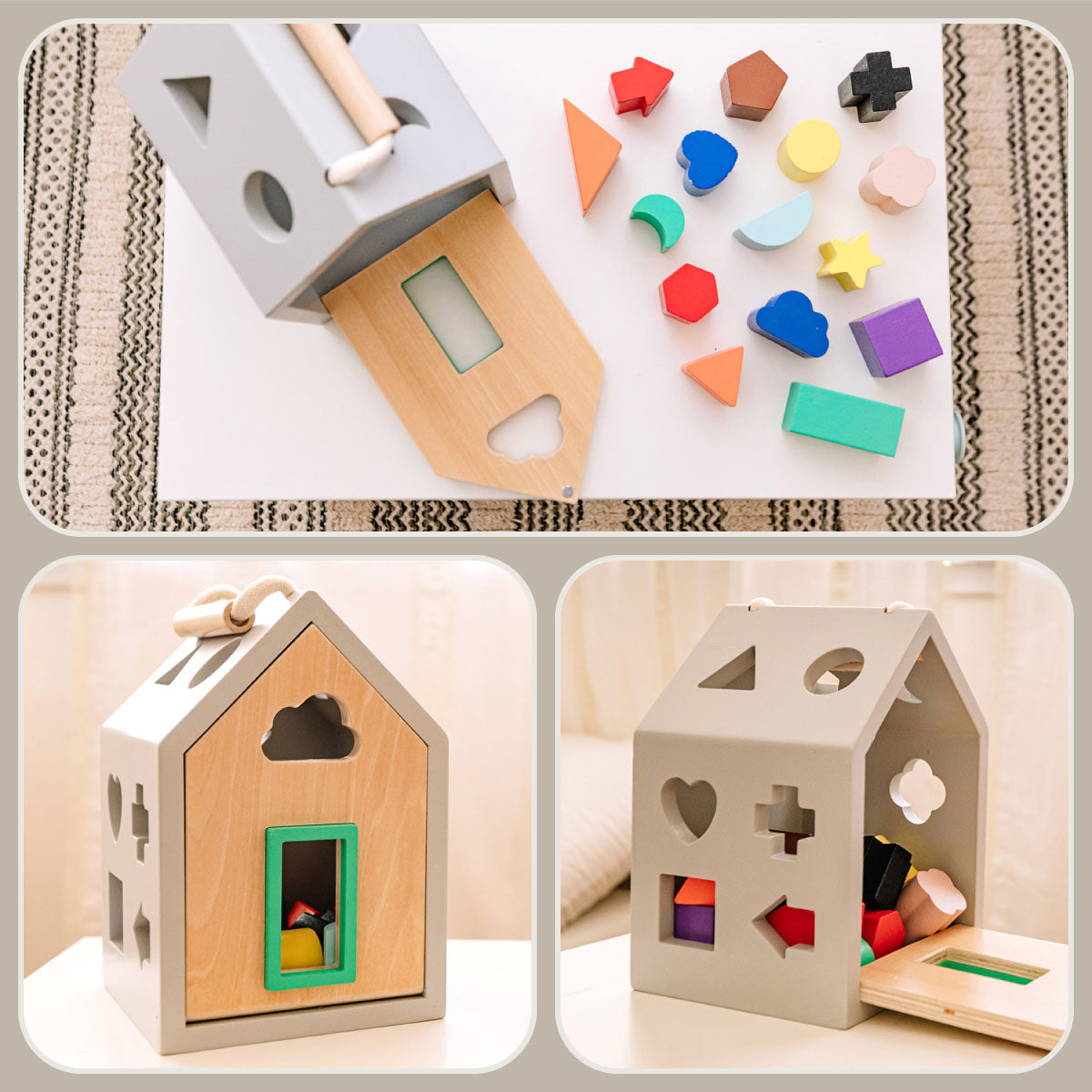 Wonder & Wise Hip Shape Wood Sorter