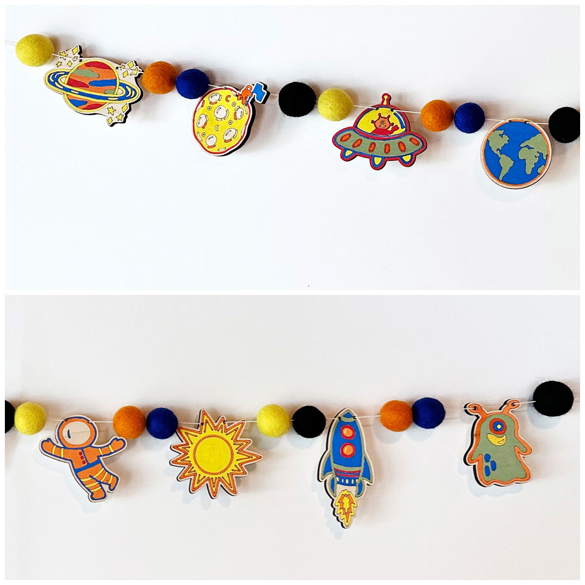 Outer Space DIY Wooden Garland Craft Kit