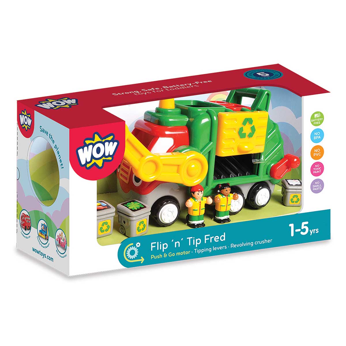 WOW Flip 'n' Tip Fred Recycling Truck