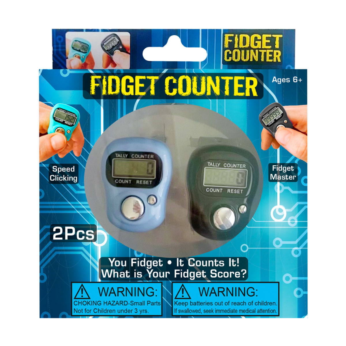 Zorbitz Digital Fidget Counter - 2 pack