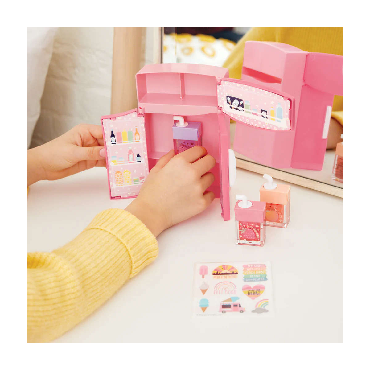 Mini Fridge Lip Gloss Set
