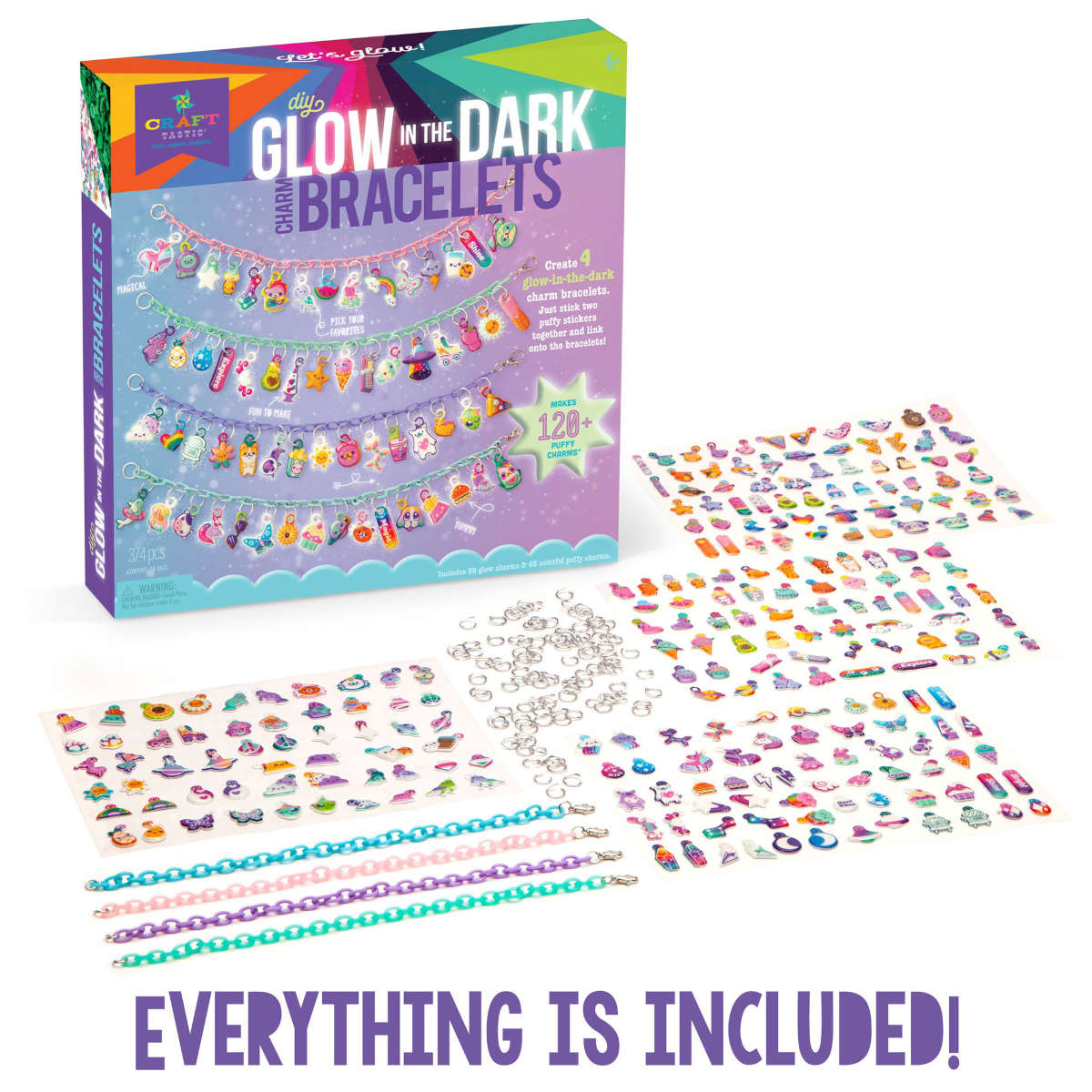 Craft-tastic Glow in the Dark Charm Bracelets by Ann Williams