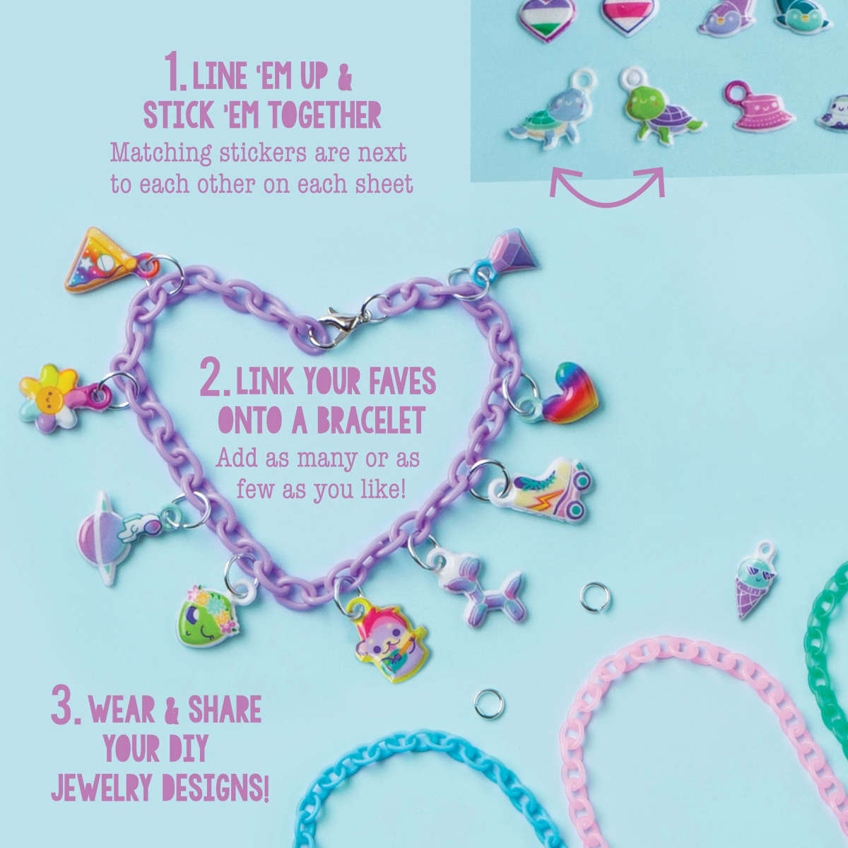 Craft-tastic Glow in the Dark Charm Bracelets by Ann Williams