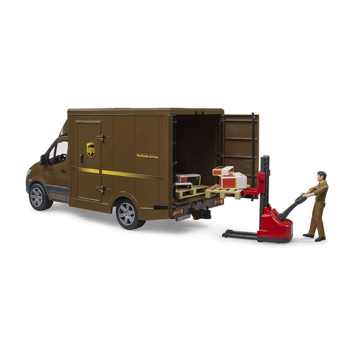 Bruder MB Sprinter UPS Truck with Driver and Accessories