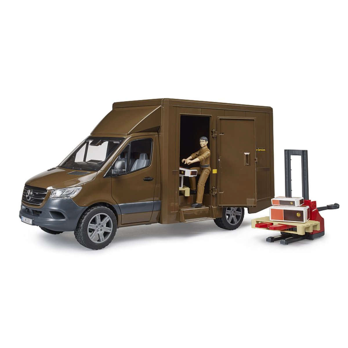 Bruder MB Sprinter UPS Truck with Driver and Accessories