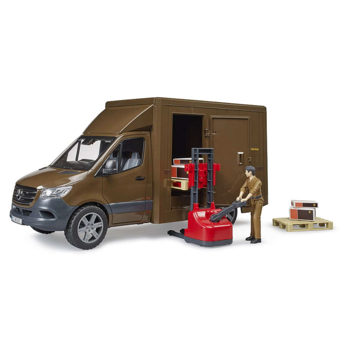 Bruder MB Sprinter UPS Truck with Driver and Accessories