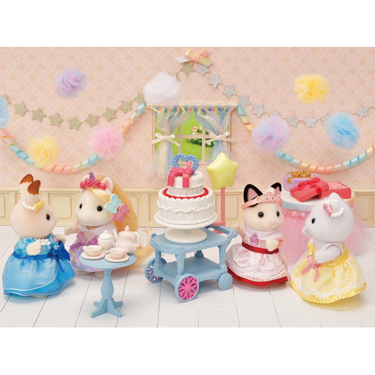 Calico Critters Partytime Playset Tuxedo Cat
