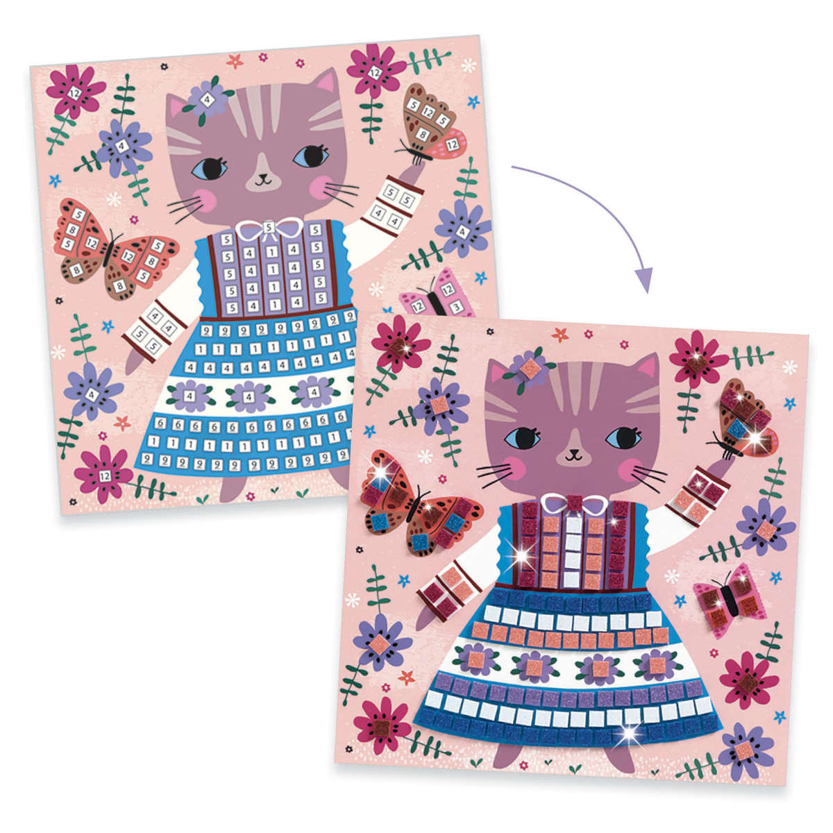 Djeco Lovely Pet Sticker Mosaic Craft Kit