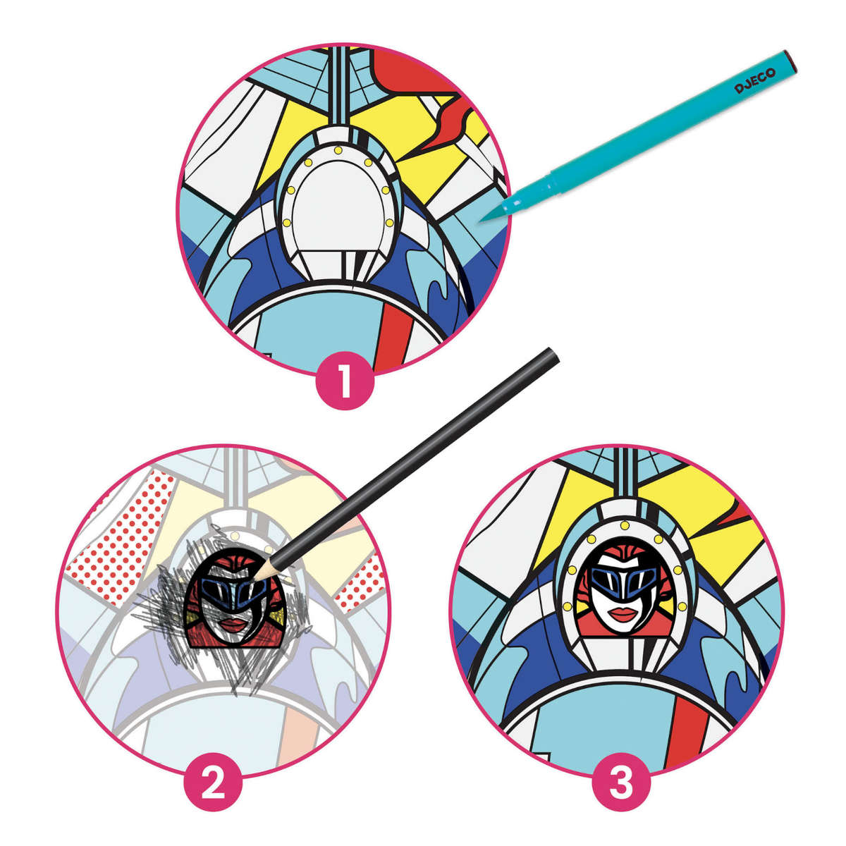 Djeco Super Hero Transfer Kit