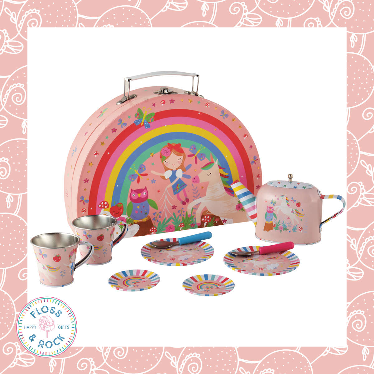 Floss & Rock Tin Tea Set Rainbow Fairy