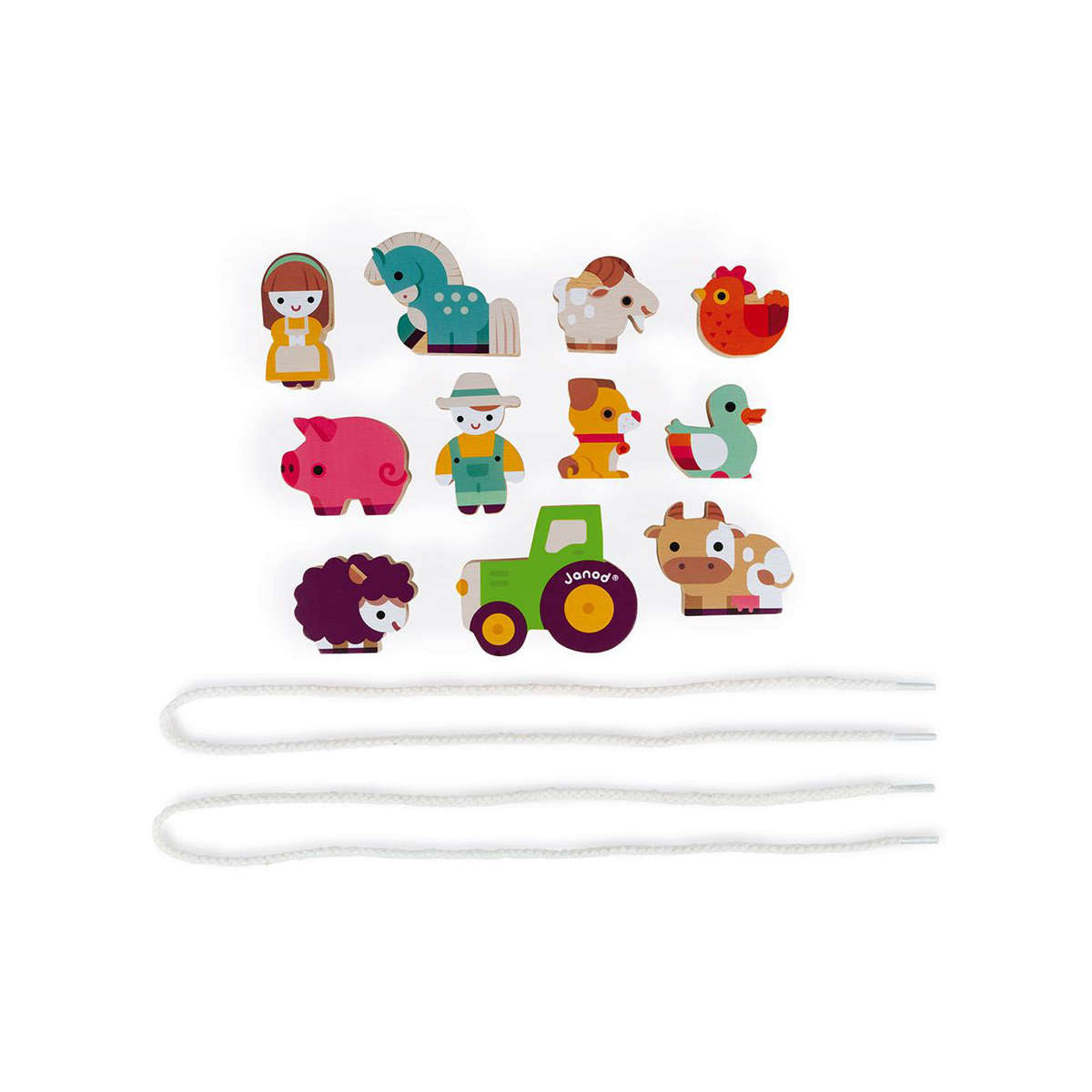 Stringable Farm Themed Beads by Janod