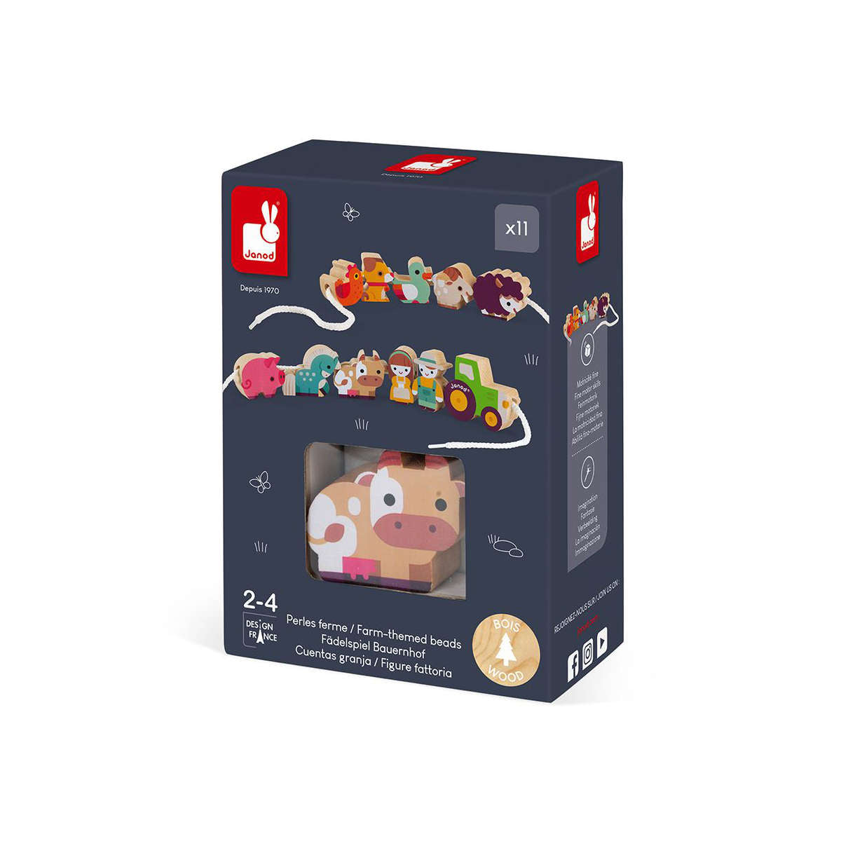 Stringable Farm Themed Beads by Janod