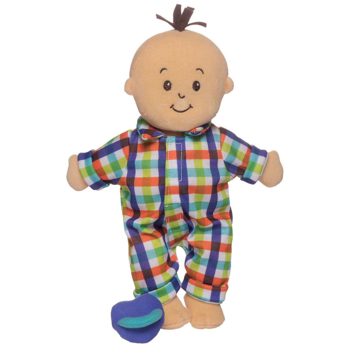 Manhattan Toy Company Wee Baby Fella Peach Doll with Brown Hair