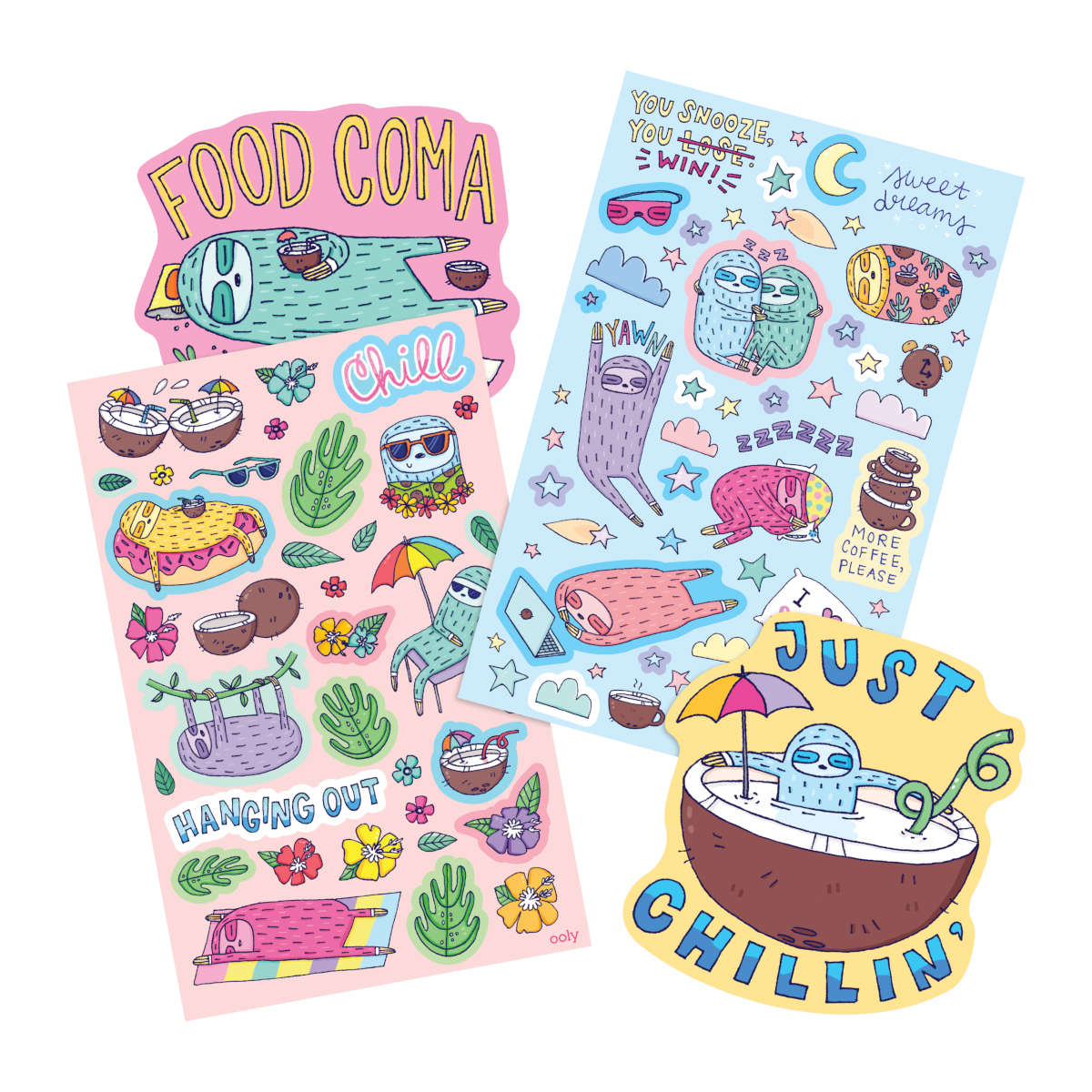 Ooly Sleepy Sloths Scented Stickers