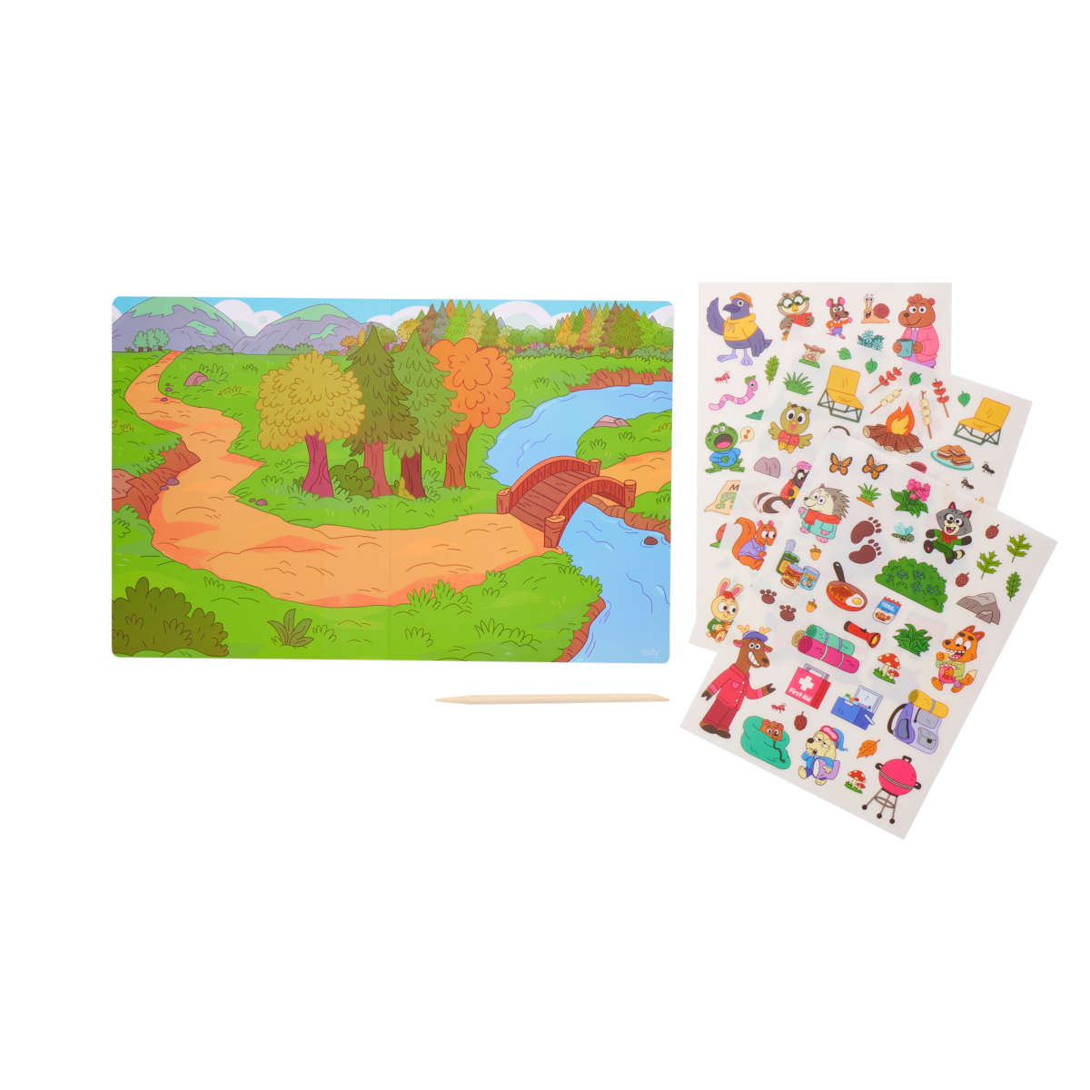 Ooly Set the Scene Transfer Sticker Magic - Let's Go Camping!
