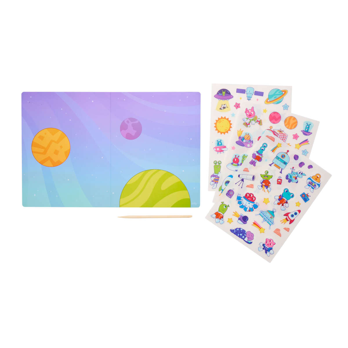 Ooly Set the Scene Transfer Sticker Magic - Galaxy Buddies
