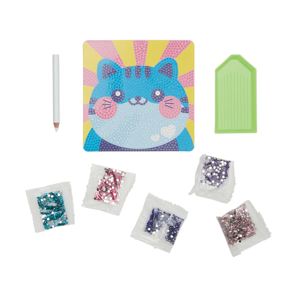 Ooly Mini Razzle Dazzle DIY Gem Art Kit - Cutesy Cat