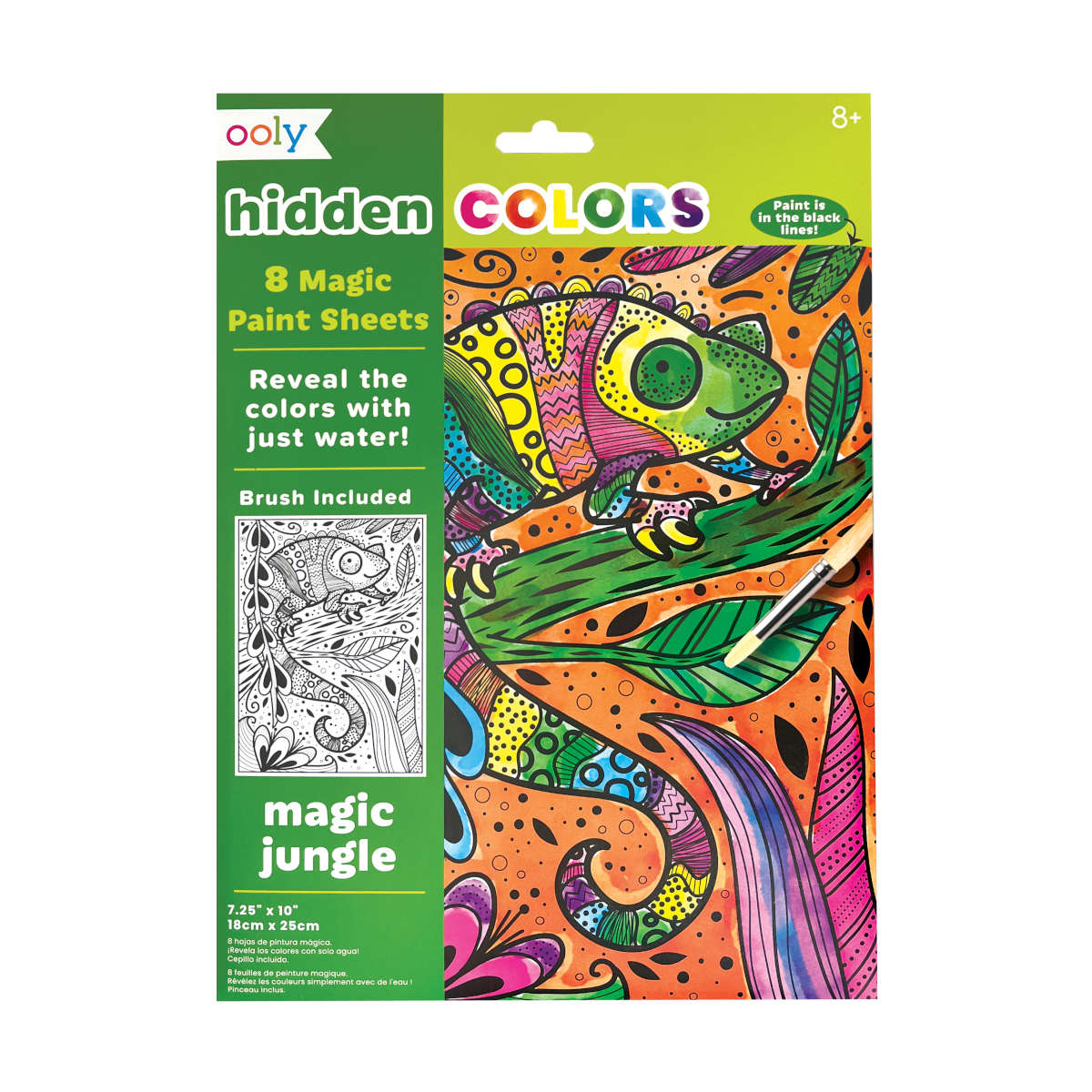 Ooly Hidden Colors Magic Paint Sheets - Magic Jungle