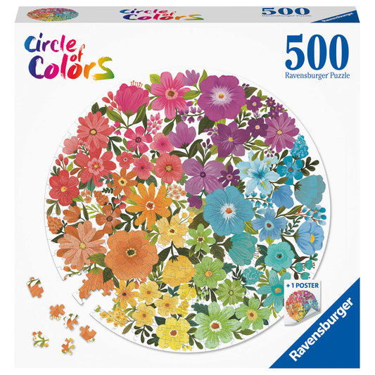 Ravensburger Flowers 500 pc Round Puzzle
