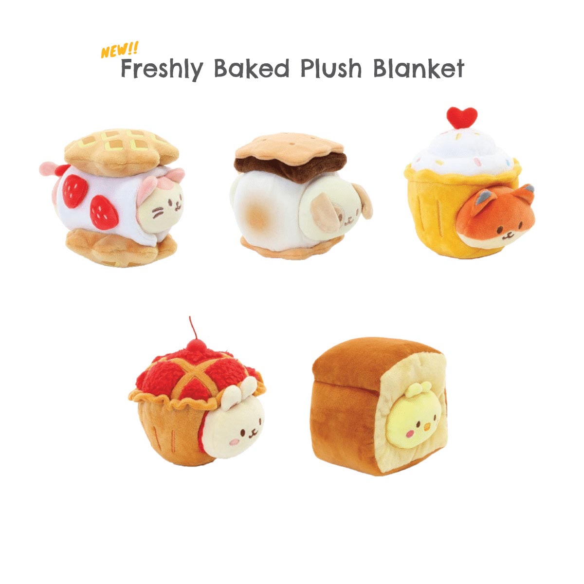 Anirollz Small Baked Goods 6” Blanket Plush