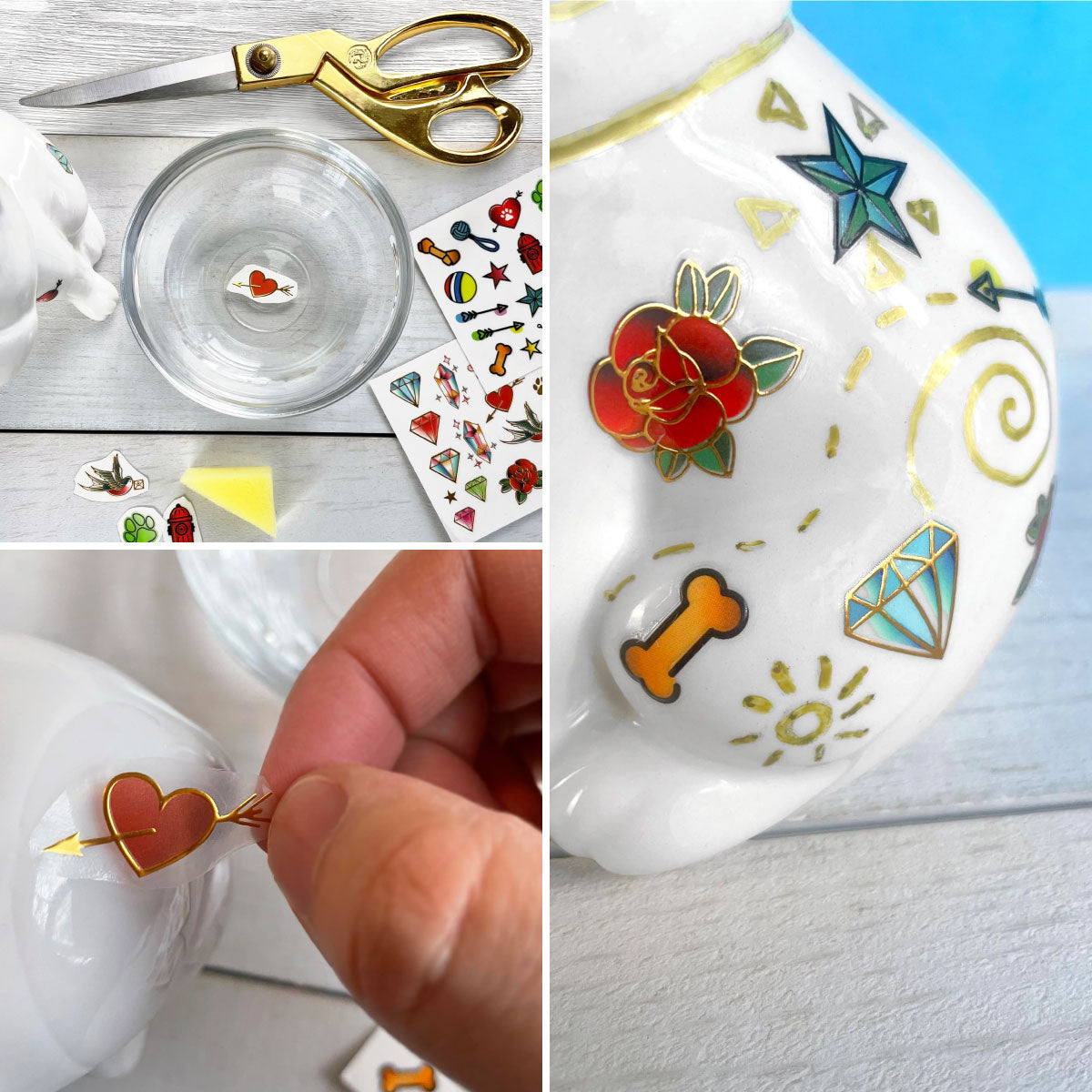 Bright Stripes Tattoo a Ceramic Bank Kit - Frenchie Dog