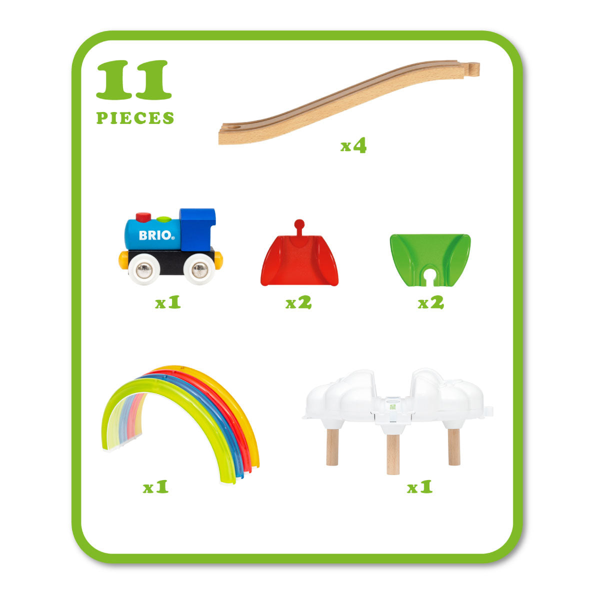 Brio My First Railway Light Up Rainbow Set