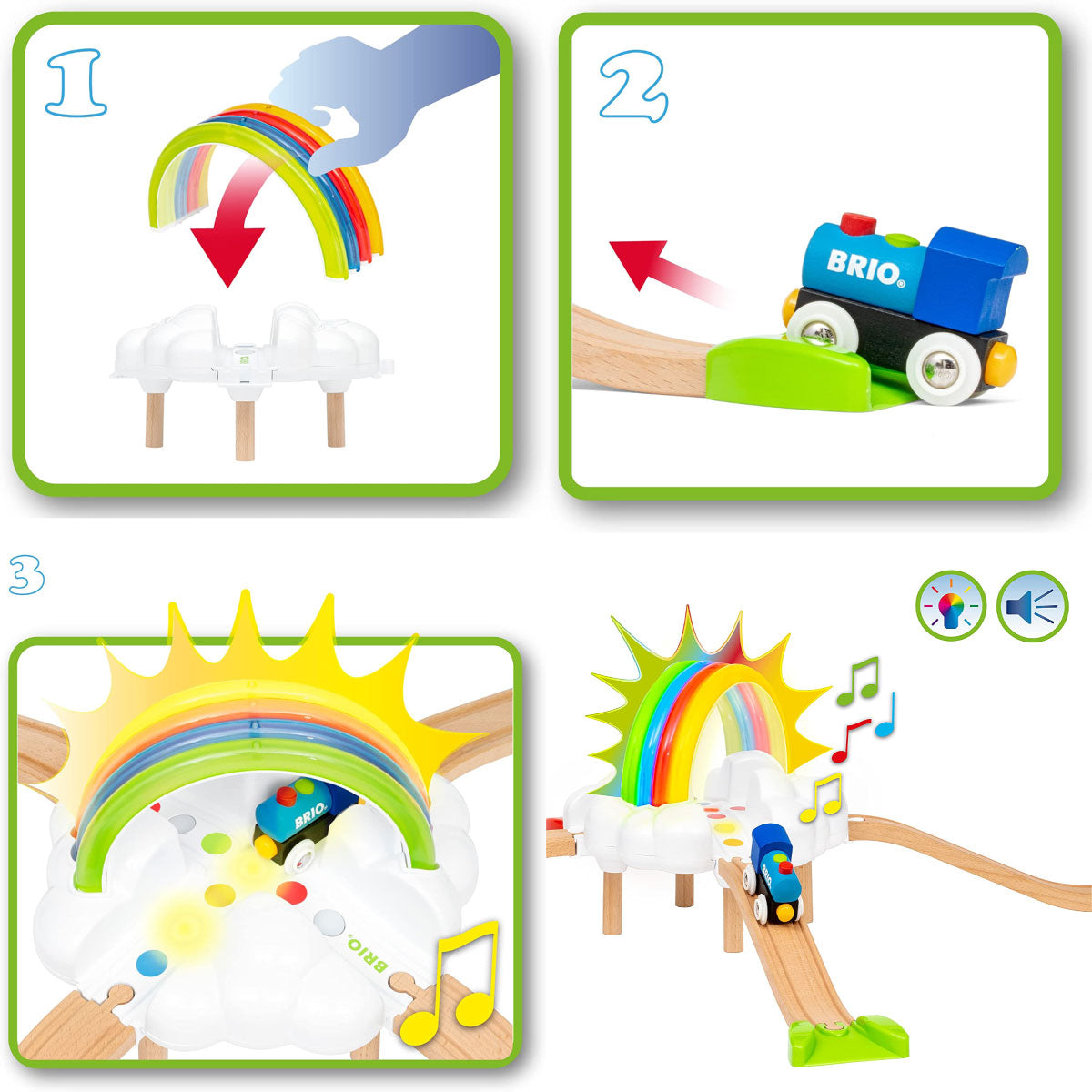 Brio My First Railway Light Up Rainbow Set