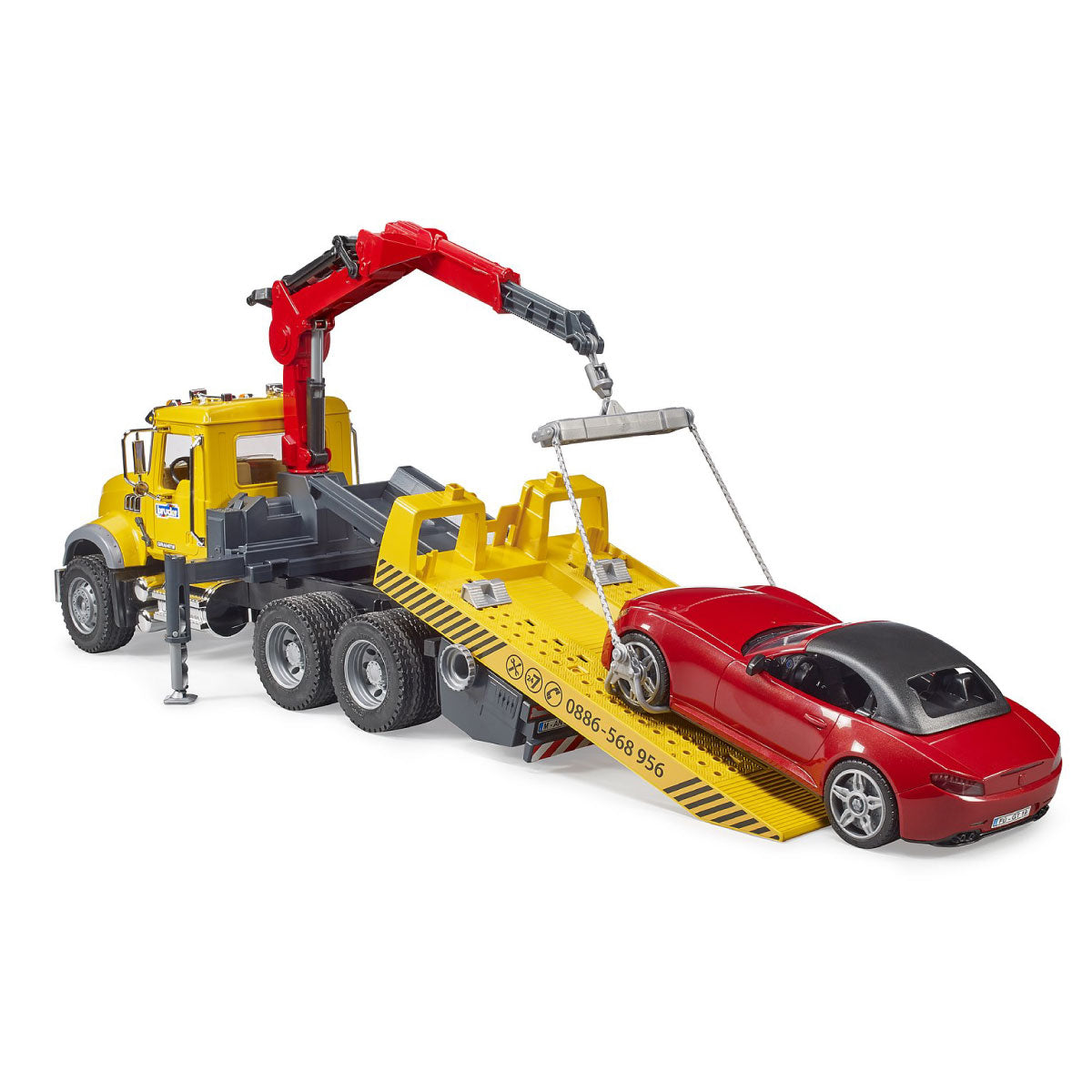 Bruder MACK Granite Tow Truck with Roadster