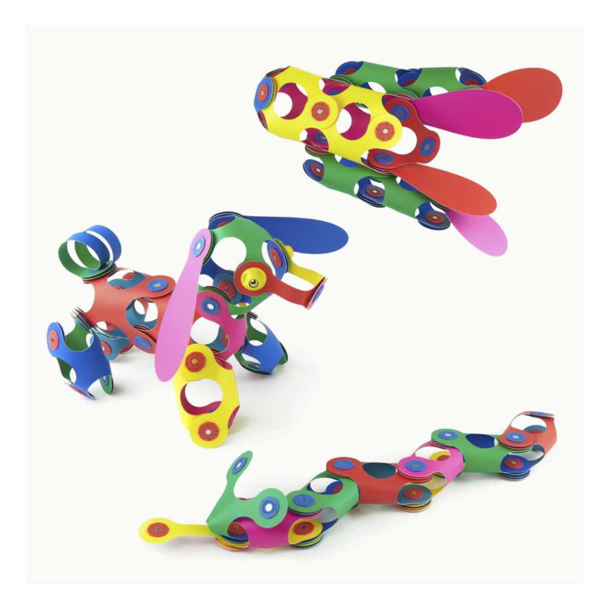 Clixo Rainbow Pack - 42 Piece Building Set in Rainbow colors