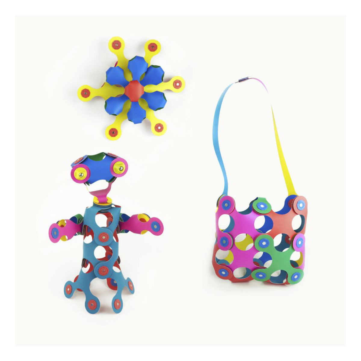 Clixo Rainbow Pack - 42 Piece Building Set in Rainbow colors